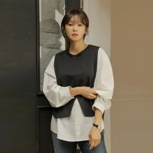 10월 연휴 특가 [엘리시아] (30%할인) [MADE] 벨루 레이어드 트임 베스트 BL