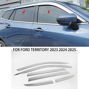 포드 테리토리 2023 ABS 크롬 방수 문 윈도우 바이저 벤트 쉐이드 햇빛 가리개 비 차량용 액세서리