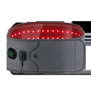 휴대용 LED 레드 라이트 허리 기기 660nm 850nm 근적외선 벨트 충전식 요추 마사지기