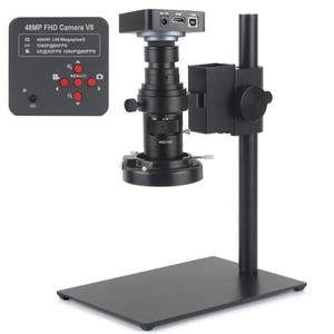 48MP  현미경 카메라 200X C 마운트 렌즈 HDMI USB  전자 디지털 수리 납땜
