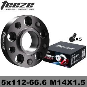 허브스페이스 휠 Teeze PCD 5x112 CB 66.6mm M14x1.5 스페이서 어댑터 메르세데스 벤츠 호환 아우디 BMW 단