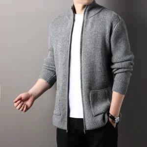 남자 집업 니트 가을 가디건 루즈핏 스판 힛템