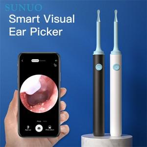 카메라 실리콘 귀이개 안전 귀 청소기 내시경 발광 귀경 3.9mm 도구 관리