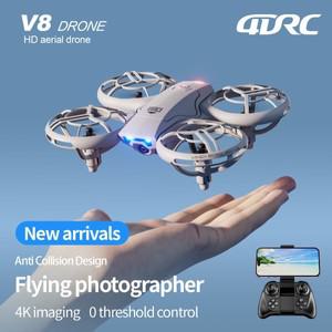 V8 미니 소형 드론 4K 직업 HD 광각 카메라 WiFi FPV RC Dron 높이 헬리콥터 Foldable Quadcopter UAV  을