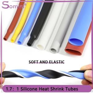 실리콘 열 수축 튜브  케이블 슬리브 절연 고온 소프트 DIY 와이어 랩 보호대 직경 0.8 ~ 30mm 2500V