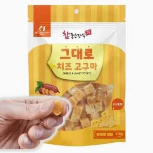 [콩심팥심]강아지 치즈 고구마 연어 큐브 250g 1P 한입 영양