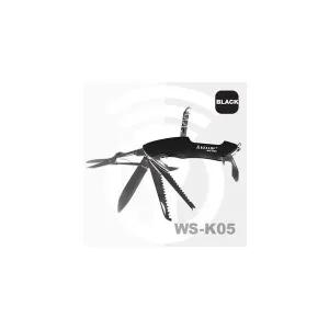 WS-K05 나이프 맥가이버칼 멀티 낚시 등산 0756 아웃도어 캠핑 검정 포켓 11P 나이프