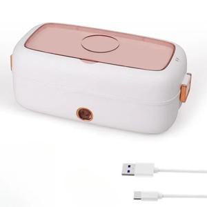 휴대용 USB 식품 히터 용기, 전기 도시락, 사무실 차량, 가정, 여행, 따뜻한 스테인레스 스틸 가열 밥솥