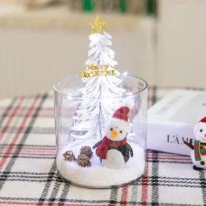 [텐바이텐]크리스마스 장식 화병 LED 눈덮인 트리 set 20cm (DIY) 소품