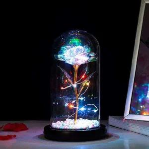 홀로그램 플라워 꽃 무드등 크리스탈 LED 유리돔 장미 꽃크리스탈ssu692