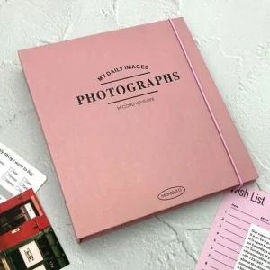 [VCMOCQOB]성장앨범 핑크 앨범 접착식 사진첩 포토북 네컷