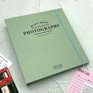 [VCMOCQOC]접착식 그린 포토북 인생사진 네컷앨범 앨범