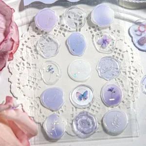 [VCMP6L1M]스티커 퍼플 실링왁스스티커 청첩장봉투