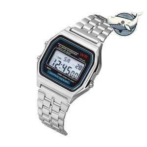 [콩심팥심]스포티한 메탈 손목시계 남성용 전자 시계 방수 여성시계 공용시계