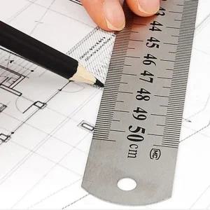 [VCMP8C1L]스테인레스 제도자 제도 튼튼한 작업용 자 50cm