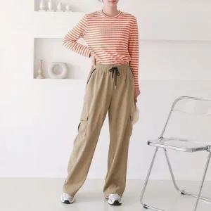[오노마] ONM 마르텡 골덴 버튼 카고 와이드바지 SD-2509  41584692)