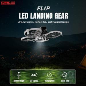 DJI 플립 드론 액세서리용 STARTRC LED 랜딩 기어 플래시 조명이 있는 접이식