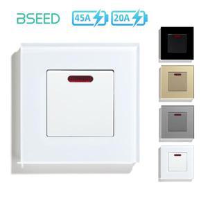 BSEED 45A/20A 스위치 보일러 온수기 에어컨 푸시 버튼 ON OFF 로커 고전력 전기 기기