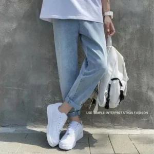 일자 바지 밴딩 빅사이즈 남성 데일리청바지코디 (48tiv)