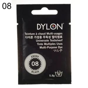 섬유염색 08번 에보니블랙 1개 5.8g 섬유염색 옷염색 섬유염색제 다이론멀티염료