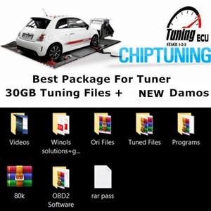 튜너 30GB 칩 튜닝 파일  선물용 최고의 패키지 Damos 원본/수정된 지도 KESS/KTAG/FGTECH ECU 프로그래머