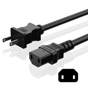 하이파인드 2 Prong TV PS4 Xbox 전원 코드 교체 Ft 팩 18 AWG AC 공급 케이블 One 360 E Slim PlayStation 4 Pro Sony TCL 등을 위한 10A 125V IEC320 C17 NEMA 1 15P ETL Black