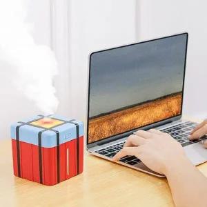 [골드스마일]큐브상자 무선 미니가습기 USB 충전식 공대생이좋아하