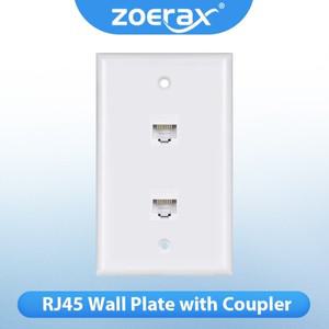ZOERAX RJ45 Cat6 이더넷 월 플레이트암암 커플러 포함 탈착 가능 Cat6/5/5e 장치와 호환