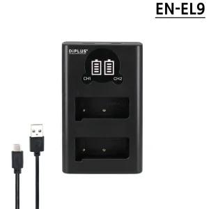니콘 EN-EL9 호환 LCD 듀얼 충전기 C타입 5핀 겸용 카메라 전용 디카 C5 밧데리