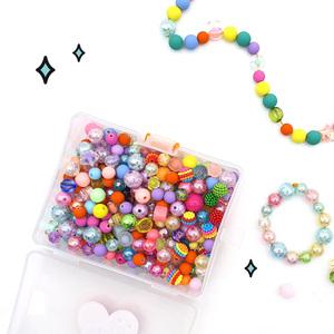 [만꾸] 끼고끼고 대용량 비즈 구슬 세트(280g) 어린이 반지 팔찌 만들기 DIY 키트