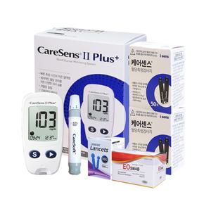 케어센스2 플러스 혈당측정기+시험지110매(27년6월)+침110매+솜100매