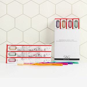 [에스엔지] 국산 치과칫솔 민감잇몸 교정치료용 교정V 슬림모 12개입 색상혼합