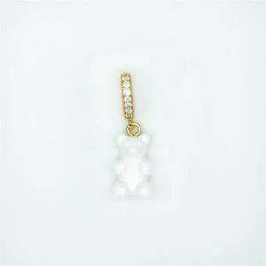 크리스탈 헤이즈 Nostalgia Bear Pave Pendant - Powder