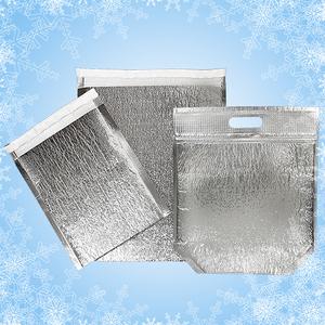 은박 보냉봉투(접착형, 손잡이지퍼형) 1매 소량판매 아이스 보온 보냉팩