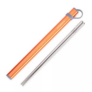 캠핑 티타늄 젓가락 230mm 초경량 백패킹 케이스 포함 TCS230