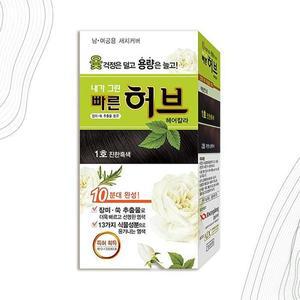 [셀러허브][굿소일] 식물성 순한 새치 광동 염색약 1호 진한흑색 (S11572639)