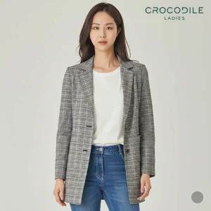 [크로커다일레이디] 롱체크자켓_CLBSJK103