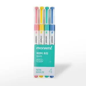 모나미 뉴브리즈 에센티트윈세트 형광펜(4색)/수업/필기/입학/학생/학교/학원/수업용/필기용/중요표시/암기