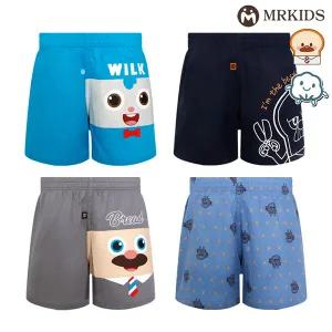 브레드이발소 순면 남아트렁크팬티 4종세트