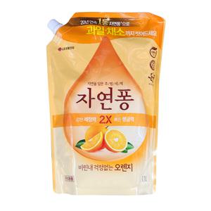 자연퐁 주방세제 비린내 걱정없는 오렌지 1.1L 리필 (1EA)