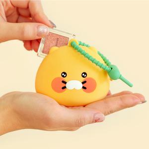 kk 카카오프렌즈 춘식이 형태 미니파우치 화장품 백 방수 주머니 키링 인형 실리콘 캐릭터
