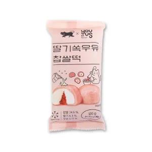 쿠캣 딸기쏙우유찹쌀떡 2개입 총120g x 15개