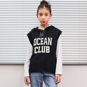 [오션스카이] 여아 후드 니트조끼-EAJG7351B03