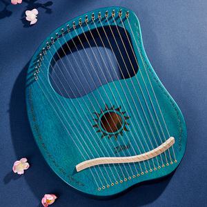 현악기 원목 미니 리라 1p 나무 하프 악기 19 음계 소형