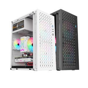 [PCstore]마이크로 ATX/ITX 투명 DIY PC 케이스, 유리 데스크탑 컴퓨터 HDD + SSD ATX 전원 공급 장치, 250