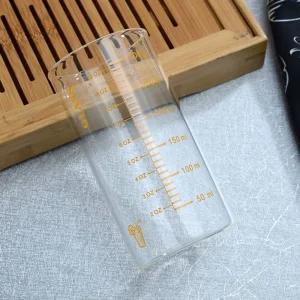 (로하티)눈금패턴 내열 유리컵(350ml) (오렌지)/잔/커피/컵/유리/맥주/투명/물/아이스/예쁜/디자인/주스