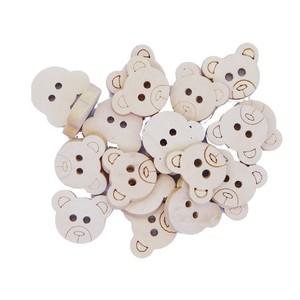나무모양단추 나무색) - 곰돌이 칼라단추 모양단추 플라스틱단추 만들기재료
