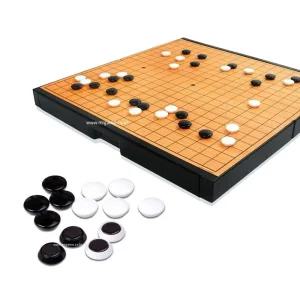 명인 바둑 단면 M-206/자석바둑/취미생활/두뇌게임/집중력/바둑세트/바둑게임/자석게임/접이형보드판/휴대