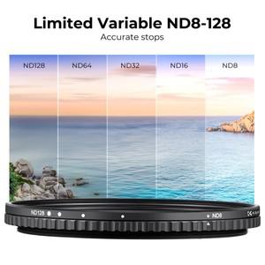 K F 컨셉 가변 ND8-128 ND 필터 블랙 X 크로스 28 층 코팅 없음 37mm 40.5mm 49mm 58mm 62mm 86mm