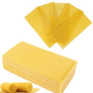 양초 만들기용 30Pc 밀랍 시트 꿀벌 프레임용 천연 왁스 파운데이션 DIY 만들기 키트 벌집 꿀용 시트 16 34 68 인치